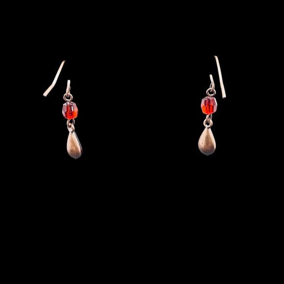 Boho Statement Necklace Earrings Set Red Gem Chunky Pendant Festival Jewelry - Picture 10 of 10